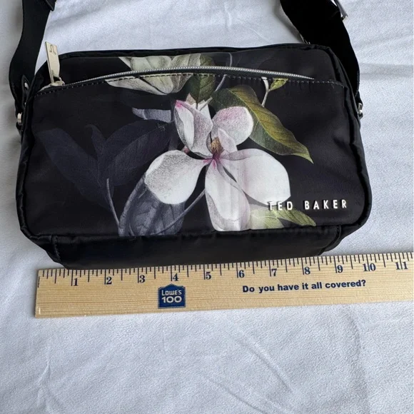 Ted Baker Tiera Opal Printed Crossbody Bag Floral Black Purse Bag Adjustable - Picture 13 of 13